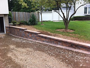 nicolock oyster blend colonial 6 inch wall firma driveway retaining wall bullnose decorative segmental wall